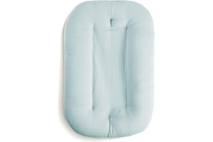 Snuggle Me® Babynest (0-9 Monate) - Premium Babynestchen Neugeborene, Bio-Baumwolle mit Faserfüllung, Ungepolsterte Mitte, die Umarmungen imitiert, 100% Maschinenwaschbar, Inkl Reisetasche (Bluebell)