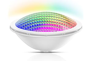 LyLmLe LED Piscina PAR56, 20W Foco LED Piscina RGB Multicolor Sincronizada LED Bombilla, Sumergible Iluminación Empotrable, IP68 Impermeable,12V AC(No incluye Controlador)