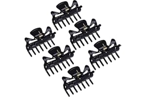 SATINIOR 6 Stück Kunststoff Haarspangen Klaue Damen Haar Klaue Schellen Haarnadel (Schwarz)