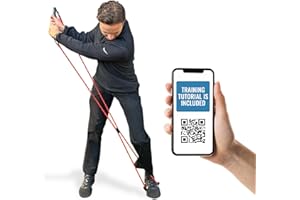 Happy Golfer Golf Swing & Grip Trainer - Resistance Band Training Aid for Practice & Technique Improvement - Golf Training Aids & Accessories UK