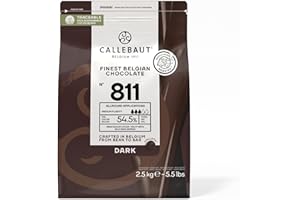 BARRY CALLEBAUT Callebaut N° 811 - Finest Belgian 54.5% Dark Chocolate Callets - 2.5kg