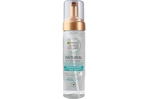 GARNIER Ambre Solaire - Natural Bronzer - Mousse Autobronzante Hydratante - Hâle Progressif & Sur-Mesure - Eau de Coco & Glycérine - Vegan & Cruelty Free - Visage & Corps - 200 ml