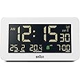 Braun BC10W-DCF Wireless Digital Projection Alarm Clock for Central European Time Zone (DCF) with Date, Month and Temperature Display, Negative LCD Display, and White Alarm Beep