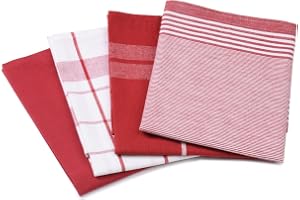 Gözze Set med 4 kökshanddukar, 100% jacquardbomull, högkvalitativt material (200 g/m²), 50 x 70 cm –