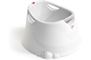 OKBABY Oplà - Baignoire Large pour Nouveau-né 12-36 Mois (25 kg), dans la Douche ou en Plein Air - Blanc