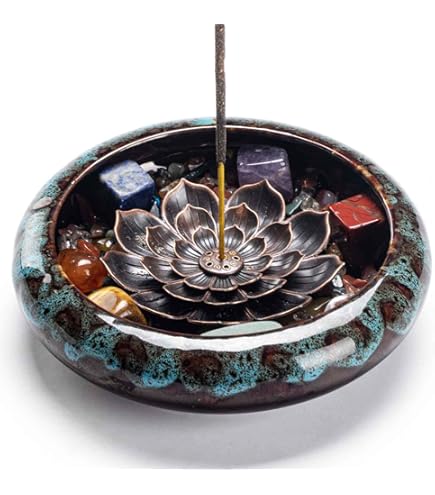 Porta Incenso In Ceramica A Forma Di Fiore Di Loto, Decorativo E Artigianale, Ideale Per Casa, Ufficio E Yoga, Regalo Elegante