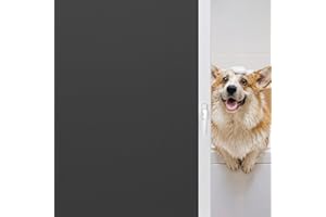 ‎LINARUN Linarun Verdunklungsfolie für Fenster Sichtschutzfolie Blickdicht Milchfolie Fenster Selbstklebend Sonnenschutzfolie UV Folie für Schlafzimmer Badezimmer, Statische Fensterfolie, Schwarzmatt, 30x400