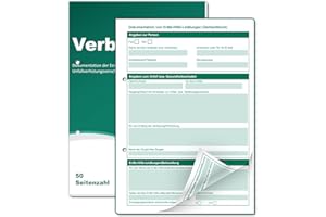 BEIMEIII 1 Stück Verbandbuch A5 Erste Hilfe Meldeblock 50 Seitenzahl Gelocht Verbandbuch Kita für Betriebe 2025 Verbandbuch Abreißblock Heraustrennbare Seiten Unfallbuch für Gewerbe Arbeit Büro