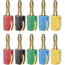 Garosa Hochspannungs-Bananenstecker 10 KV – 2 Paar, 4 Mm, Vernickeltes Messing Für Labor & Elektronik