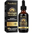 60ML Shilajit Liquid Drops, High Strength Himilayan Shalajit Resin, 100% Pure Shilajit with Fulvic Acid and Minerals, Strength & Stamina Booster for Men and Women