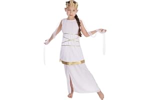 Bristol Novelty White & Gold Girls Grecian Costume Set