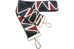 KERIOCUSI Ancha Correa 5 cm de Hombro Ajustable para Beige Negro Azul, Ancha Correa de Reemplazo Bolso Colorida para Mujer con Hebilla de Oro Correa Ancha para Bolso para Piel, Monedero, Cruzados, 923