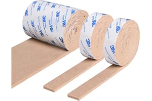 Vicloon Feltro autoadesivo, 120 cm, cuscinetti in feltro autoadesivi, 3 rotoli, taglio libero di qualsiasi dimensione antiderapant feltro adesivo, protegge i vostri mobili e pavimenti in legno,