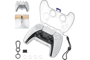 DOENCI Controller Hülle für Playstation 5 Dualsense Controller Weiß, Schutzhülle für PS5 Game Controller Aufbewahrung Tasche Carrying Travel Case PS5 Wireless Controller Spiele Zubehör Staubschutz Slim Cover