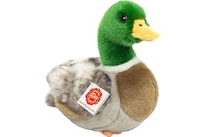 HERMANN TEDDY Teddy Hermann 93131 Dzika kaczka 24 cm, przytulanka, pluszowa zabawka z wypełnieniem z recyklingu
