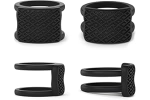 Rinfit Ring Protector for Working Out - Wedding Band and Engagement Ring Cover for Gym - Silicone Ring Guard - Rubber Ring Protector Set of two: 4mm and 9mm
