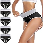 wirarpa Culottes Coton pour Femmes Shorty Confort Slips Femme Culotte Taille Haute Lot de 5