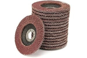 EZIZB 10 Pcs 100mm Flap Sanding Discs, Grinding Wheel, 40/60/80/120 Grit Grinding Wheels Blades Angle Grinder, Hard-wearing,long Service Life,for Use With All 100mm Angle Grinders