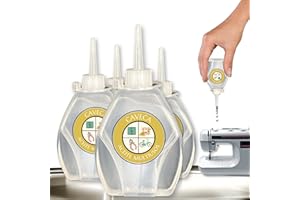 CAVECA Pack 4 Aceite para Máquina de Coser total 100ml, Aceite Multiusos y Universal de Máquina de Bordar, Aceite Lubricante sin Resina ni Ácido para Máquina de Tejer, Cadena de Bicicleta, Puertas,etc