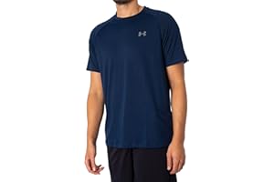 Under Armour Męski Koszulka Tech 2.0 Z Zamkiem 1/2 I Długimi Rękawami, Carbon Heather/Black