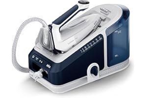 ‎BRAUN Braun CareStyle 7 Pro Dampfbügelstation IS 7282 BL – Dampfbügeleisen mit FreeGlide 3D Bügelsohle, iCare-Funktion, abnehmbarer 2 L Wassertank, Dampfstoß 600 g/min, 2700 Watt, Blau/Weiß