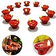 Bennort Water Sensor Electric LED Diyas Set of 12 Plastic Flameless & Smokeless LED Diwali Light Warm Ambient Tea Ligth Candles for New Year,Festival,Christmas,Home Decoration (12)