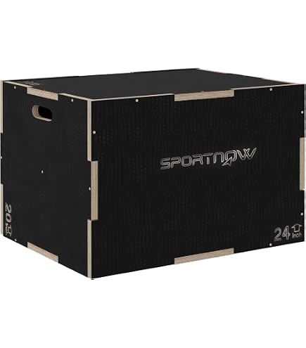 Kit De Salto Pliométrico Para Entrenamiento Funcional Crossfit De 24 Pulgadas, Color Madera