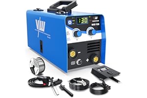VECTOR WELDING MIG-130 Poste à Souder MIG MAG - Poste a Souder MIG Sans Gaz avec 130A, IGBT Onduleur Poste de Soudage Portable MIG Flux MMA électrodes