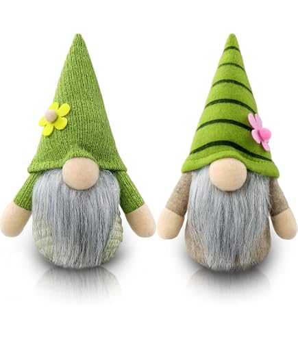 Figurines Nains Saint-Valentin - Lot De 2 - Décoration Peluche Et Coton - 32x16x8 Cm - Ambiance Romantique Maison