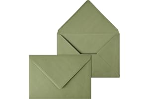 Netuno 50 sobres de color verde oliva C5 162 x 229 mm 150g solapa en pico engomada sobres elegantes para tarjetas de felicitación invitaciones bodas A5 carta empresa folleto menú bonos vales Navidad