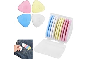 ONGNIUU 10 Pezzi Gesso da Sarta, Gessetti Triangolari, Gesso da Sarto Colorati, Strumenti di Cucito per Sarti, per Cucito Abbigliamento Sartoria Artigianato fai da te (Bianco + Giallo + Rosso + Blu)