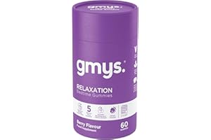 Gmys. - Relaxation Bedtime Sleep Aid - Montmorency Cherry Tart Extract and More - Sleep Gummies with a Calming Blend of L-Theanine, Chamomile, Lemon Balm and Lavender - 60 Gummies