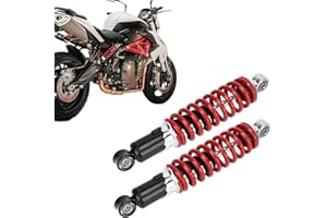 ‎TISSTING Tissting Motorrad Stoßdämpfer Hinten 250mm/9.84 Zoll Verstellbarer Dämpfung - Hintere Federdämpfer Für 50-125cc Go-Karts, Dirt Pit Bike, ATV, Moped Mit 1200 Lbs Tragfähigkeit Und 10mm Loch
