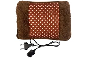 Decolores | Bolsa de Agua Caliente Eléctrica | Térmica | Tamaño 18x25 cm | Recargable en 15 Minutos | Duración de 3 Horas de Calor | 600 W (Marrón)