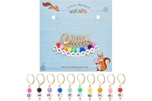 nbeads Maschenmarkierer, Email legierung Häkel Stichmarkierer Charms Abnehmbarer Verriegelungsstichmarkierer zum Stricken Weben Nähzubehör Quilten Schmuck