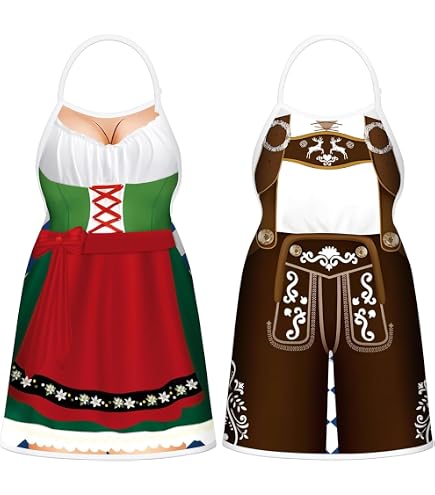 Lederhosen-Schürze Von NET TOYS – Grillschürze In Bayern-Optik, Braun-weiß, Perfekt Für Oktoberfest & Mottopartys