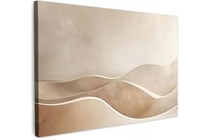 MuchoWow© Canvas Wall Art 47"x31" / 120x80 cm Decor Prints for Living Room Decorative Canvases Hall Artwork Beige - Hills - Pattern