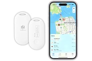 HH-TECH Smart Tag Oval For Apple iOS: Item Tracker, Key Finder, Tracker with Worldwide Tracking - Easily Locate Your Wallet and Important Items Using the iPhone Apple Find My App (pack of 2)