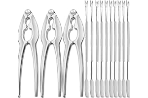 AELMIYW 13 PCS Lobster Crackers and Picks Set, Crab Leg Cracker Tools, Including 3 Lobster Cracker and 10 Forks, Heavy Duty Shellfish Nut Cracker Set, Seafood Tools for King Crab Legs Shellfish Claw