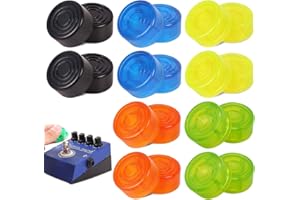 Qixuer 20 Stück Gitarre Effektpedal Fußschalter Topper Elektrische Gitarrenfußnagel Schutzkappe Bunt Kunststoff Fußnagelkappe Footswitch Kappe für Musikinstrumente