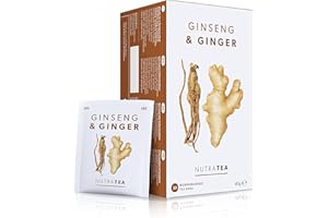 Nutra Tea - Ginger & Ginseng Tea - 20 Tea Bags - Herbal Tea