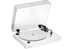 Fluance RT85N Reference High Fidelity Vinyl Turntable Record Player with Nagaoka MP-110 Cartridge, Acrylic Platter, Speed Control Motor High Mass MDF Wood Plinth Vibration Isolation Feet - Piano White