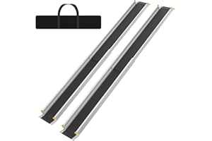 ‎FIVMEN FIVMEN 2X Rollstuhlrampe Teleskop 107-183 cm Aluminium Rampe Rollstuhl Tragfähigkeit 300 kg Teleskoprampe Auffahrrampe Laderampe Verstellbare Tragbare für Rollstühle & Scooter