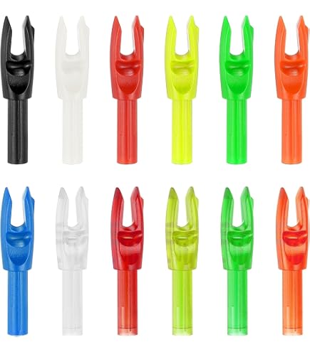 40 Encoches Flèche 6.2mm (0.244) Rouge PATIKIL - Inserts Encoches Arc Chasse & Tir - Sans Colle