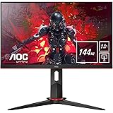 AOC 24G2U/BK Monitor da Gaming Flat 23.8" IPS, Frameless, FHD 1920 x 1080 a 144 Hz, Tempo di Risposta 1 msec/MPRT, 2 x…