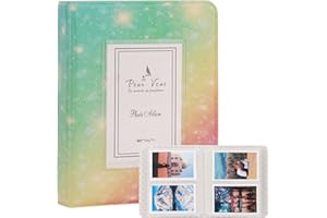 ZUIKAKU 64 Juegos de álbumes para Fujifilm Instax Mini 7s 8 8+ 9 25 50s 70 90, Polaroid Snap PIC-300, HP Sprocket, Kodak Mini Film