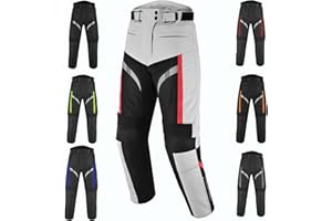 Vaster Moto Pantalones de Moto para Hombre, Impermeables, Textiles Cordura, Pantalones de protección para Pantalones de Moto con Pantalones Protectores de Bicicleta Blindados extraíbles