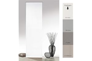 FASHION&JOY Fashion and joy - Tenda a pannello effetto batista naturale, incl. accessori, altezza x larghezza 245 x 60 cm, tenda a pannello in tinta unita opaca, elegante, mod. 410