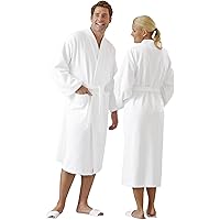 ZOLLNER Bademantel, Morgenmantel, Damen und Herren, Größe S-6XL, Baumwolle, weiß, 019