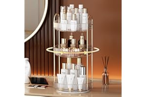 Azazaza Rotating Spice Rack, Detachable Lazy Susan Turntable, MultiFunctional Rotating Makeup Organiser, Durable Rotating Shelf for Kitchen Dresser Dormitory